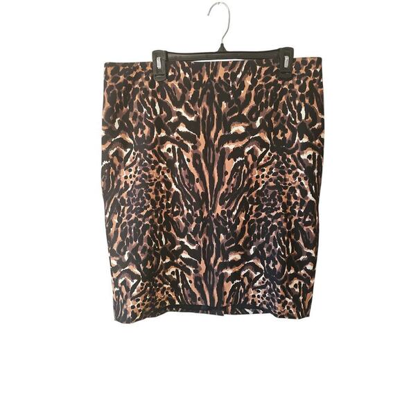 Talbots leopard animal print pencil skirt sz 14 WSK2 - Picture 2 of 5